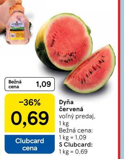 Dyňa červená voľný predaj 1 kg 