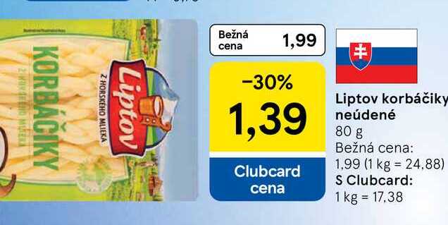 Liptov korbáčiky neúdené 80 g 