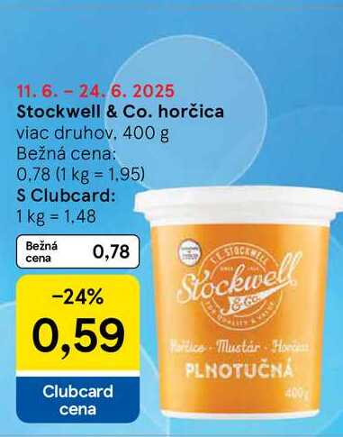 Stockwell & Co. horčica viac druhov, 400 g 