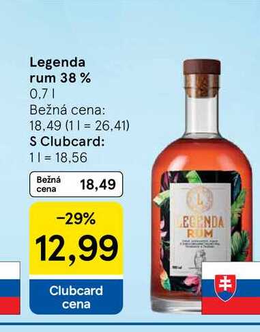 Legenda rum 38% 0,7l