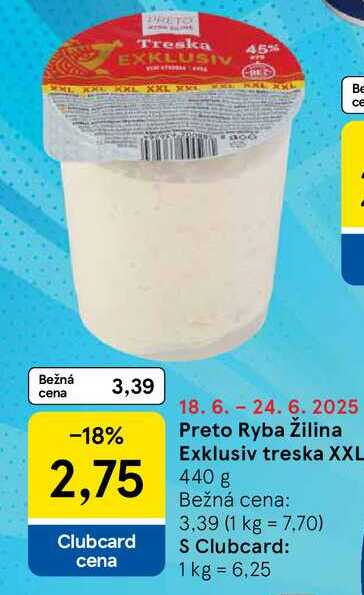 Preto Ryba Žilina Exklusiv treska XXL 440g
