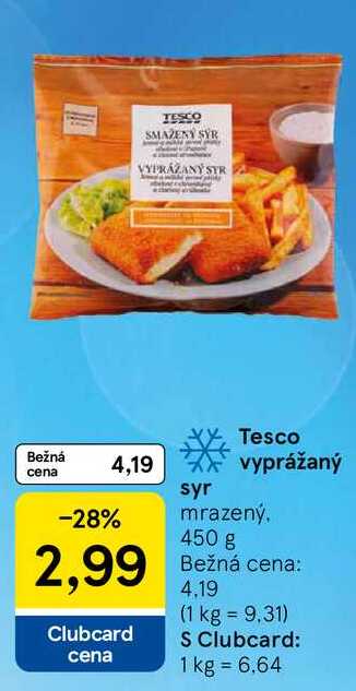 Tesco vyprážaný syr mrazený 450 g 