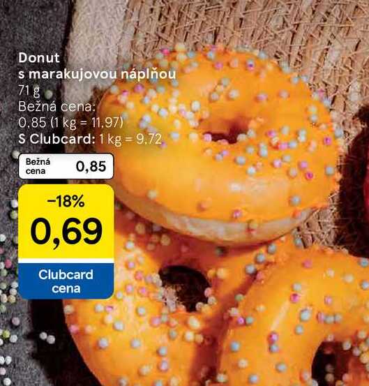 Donut s marakujovou náplňou 71 g