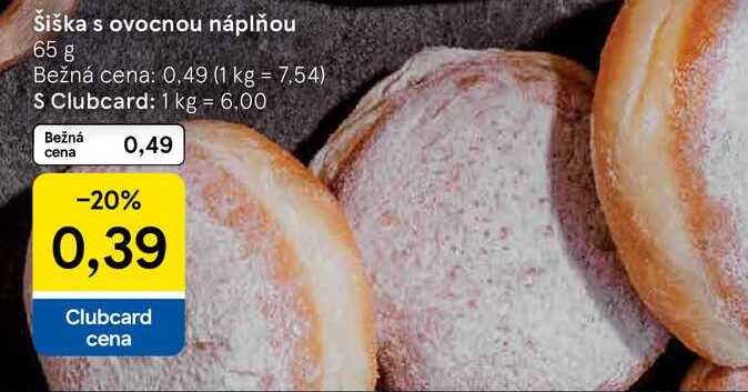Šiška s ovocnou náplňou 65 g