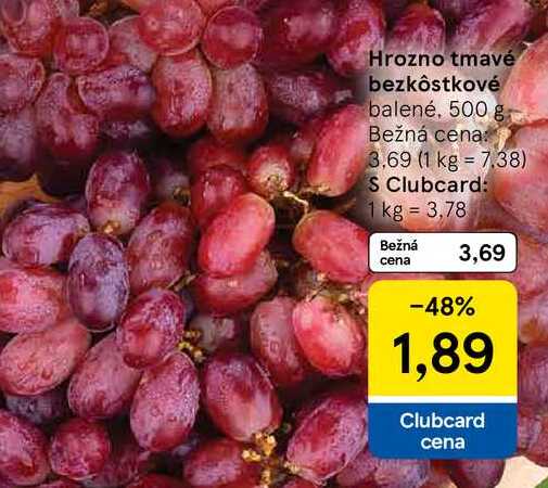 Hrozno tmavé bezkôstkové balené, 500 g