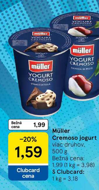 Müller Cremoso jogurt viac druhov 500g