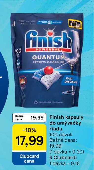 Finish kapsuly do umývačky riadu 100 dávok 