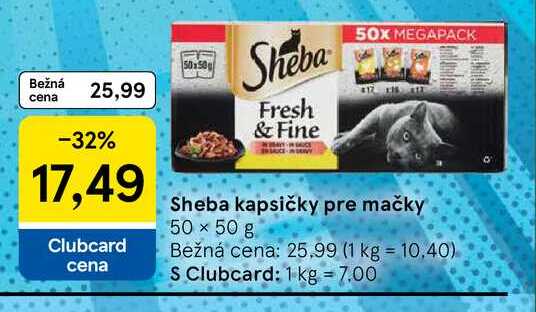 Sheba kapsičky pre mačky 50x50 g 