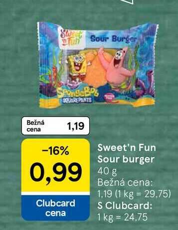 Sweet'n Fun Sour burger 40 g