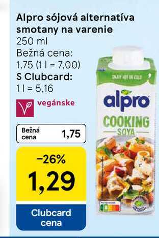Alpro sójová alternatíva smotany na varenie 250 ml