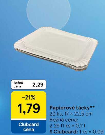 Papierové tácky 20 ks, 17 x 22,5 cm 