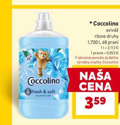 Coccolino aviváž rôzne druhy 1,700l