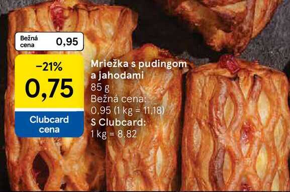 Mriežka s pudingom a jahodami 85 g 