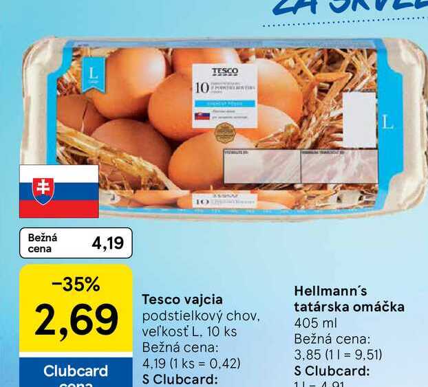 Tesco vajcia podstielkový chov veľkosť L, 10 ks