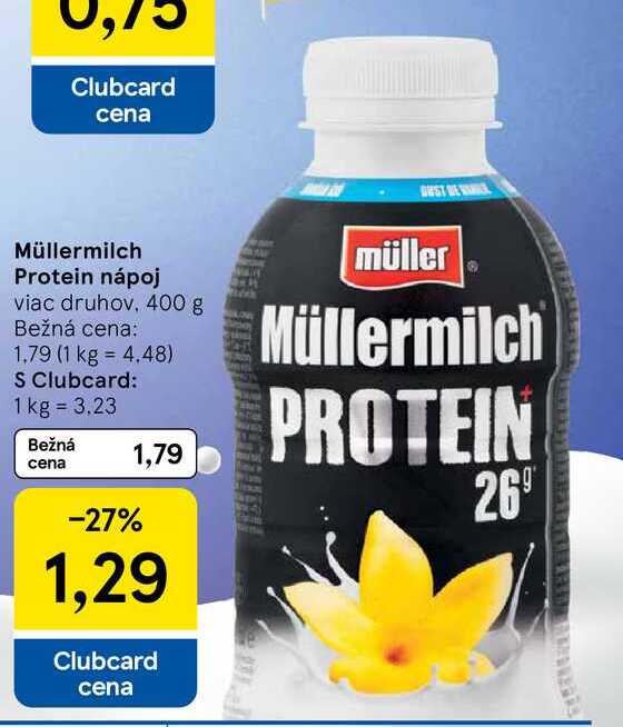 Müllermilch Protein nápoj viac druhov, 400 g 