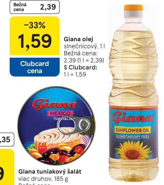 Giana olej slnečnicový, 1L