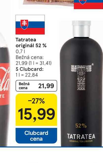 Tatratea originál 52 % 0,7L