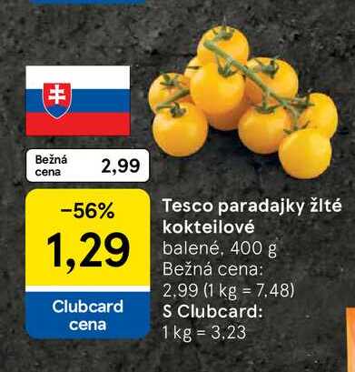Tesco paradajky žlté kokteilové 400 g