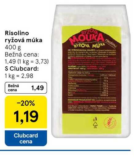 Risolino ryžová múka 400 g 