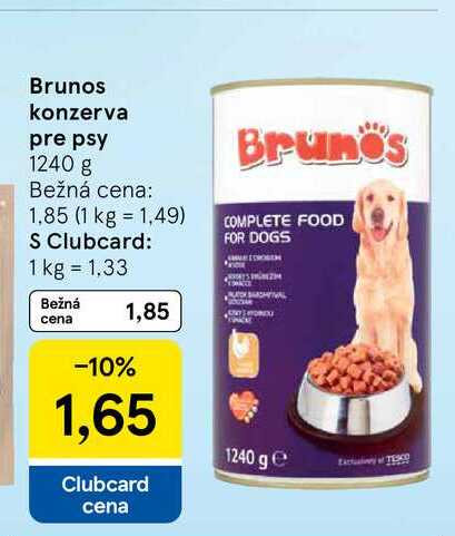 Brunos konzerva pre psy 1240 g 