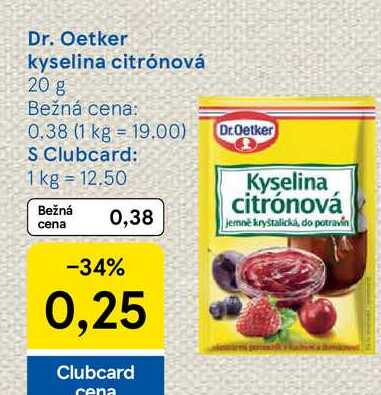 Dr. Oetker kyselina citrónová 20 g 