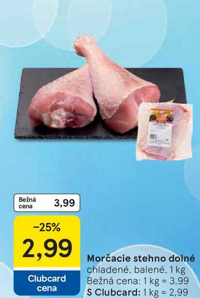 Morčacie stehno dolné chladené, balené, 1 kg 