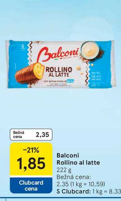 Balconi Rollino al latte 222 g 