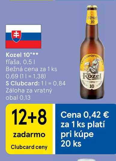 Kozel 10°, 0,5 l