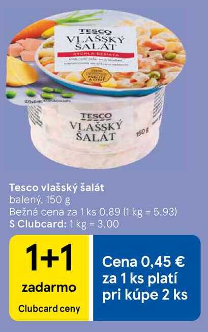 Tesco vlašský šalát, 150 g