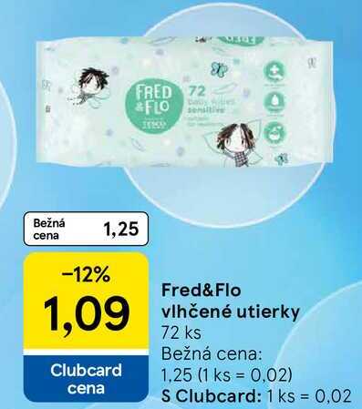 Fred&Flo vlhčené utierky, 72 ks 
