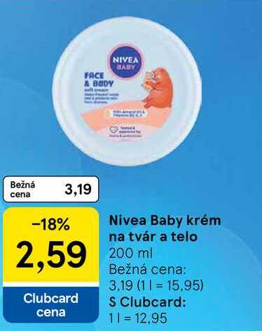 Nivea Baby krém na tvár a telo, 200 ml