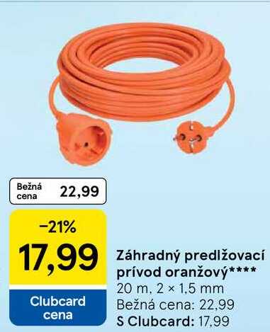Záhradný predlžovací prívod oranžový