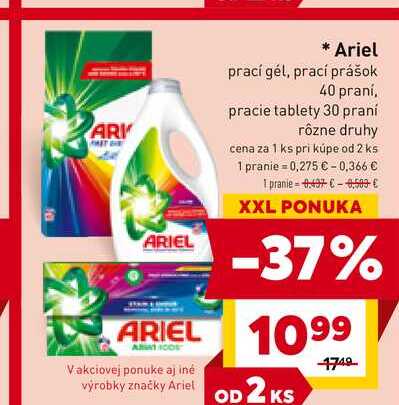 Ariel prací gél, 40 praní