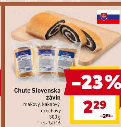 Chute Slovenska závin makový, kakaový, orechový 300 g