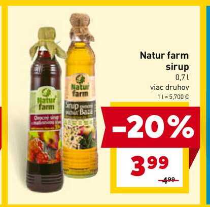Natur farm sirup 0,7l