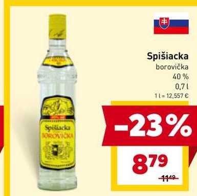 Spišiacka Tradičná borovička 0,7 l 