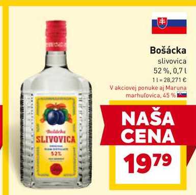 Bošácka slivovica 52%, 0,7l