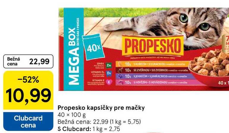 Propesko kapsičky pre mačky, 40x 100 g
