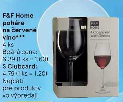 F&F Home poháre na červené víno