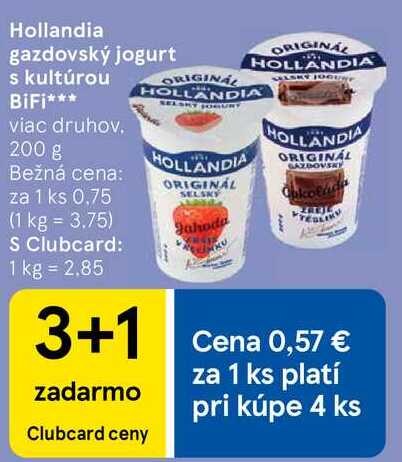 Hollandia gazdovský jogurt s kultúrou BiFi, 200 g