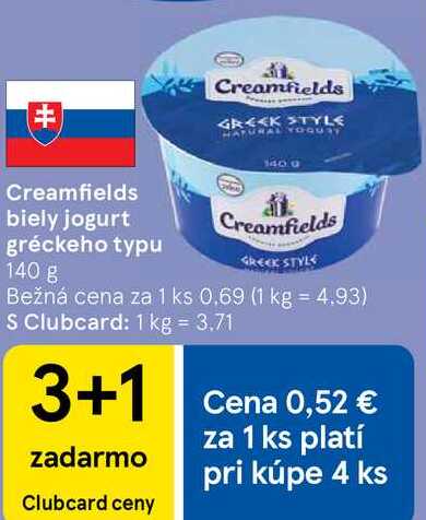 Creamfields biely jogurt gréckeho typu, 140 g 