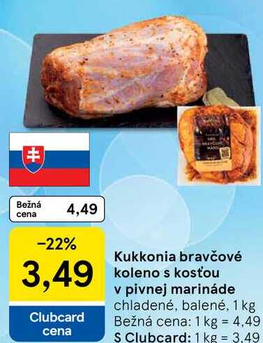 Kukkonia bravčové koleno s kosťou v pivnej marináde, 1 kg