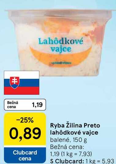 Ryba Žilina Preto lahôdkové vajce, 150 g