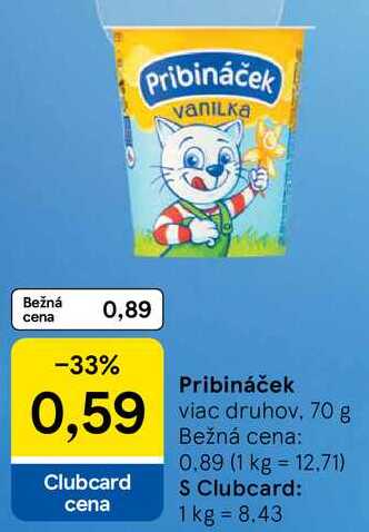 Pribináček, 70 g