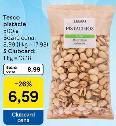 Tesco pistácie, 500 g 