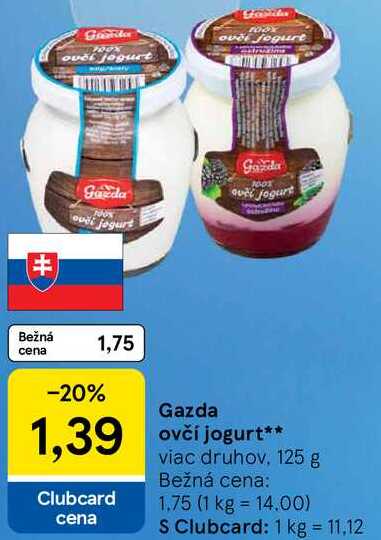 Gazda ovči jogurt, 125 g