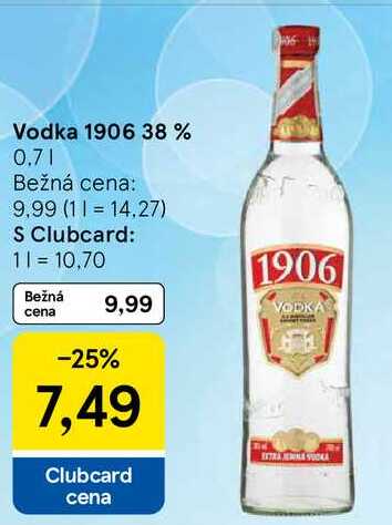 Vodka 1906 38 % 0,7 l