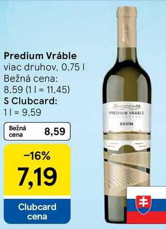 Predium Vráble, 0,75 l