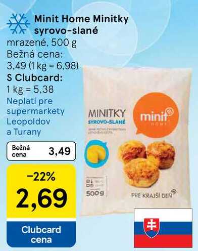 Minit Home Minitky syrovo-slané, 500 g 