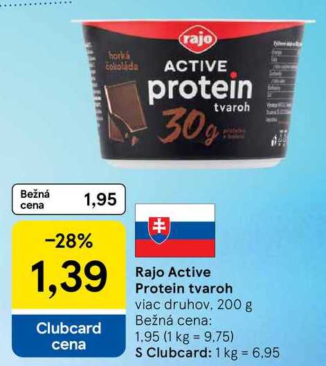 Rajo Active Protein tvaroh, 200 g